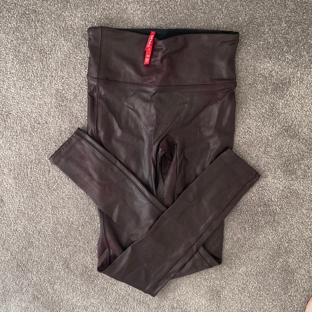 Spanx, faux leather leggings